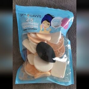 Savvy Cosmetic Sponges - Black, White, Tan